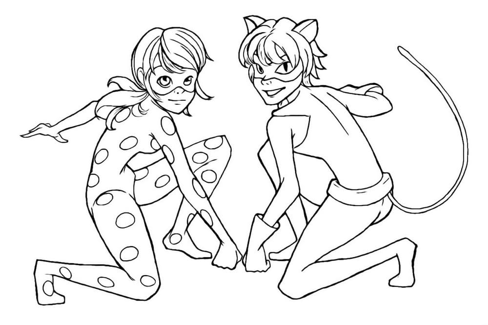 Miraculous ladybug coloring pages