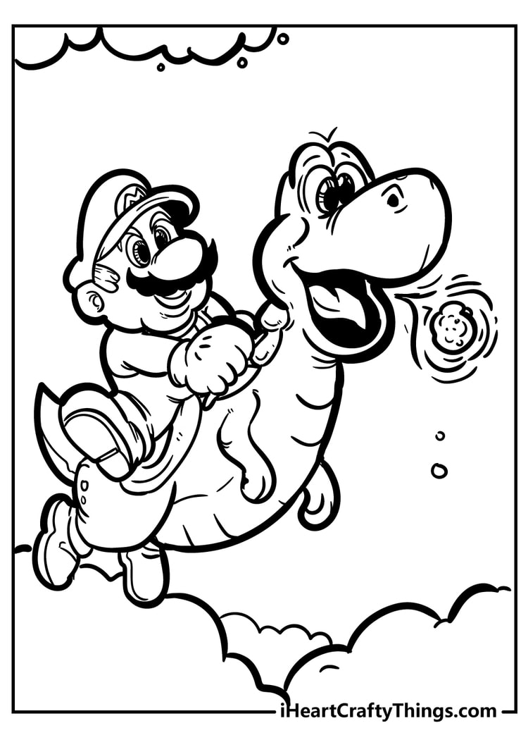 Super mario bros coloring pages free printables