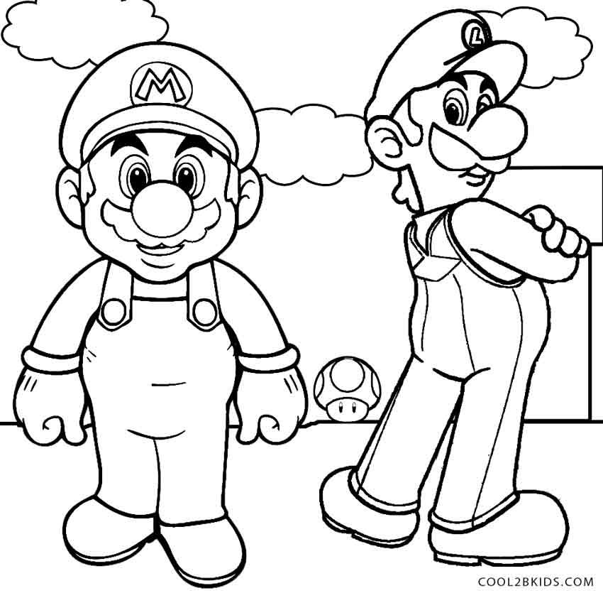 Printable luigi coloring pages for kids coolbkids mario coloring pages coloring pages mario and luigi