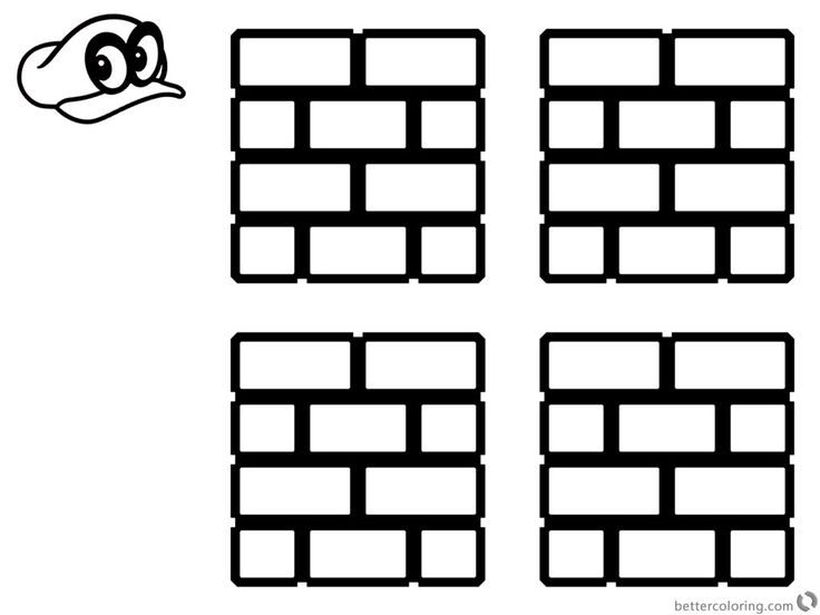 Super mario odyssey coloring pages brick block