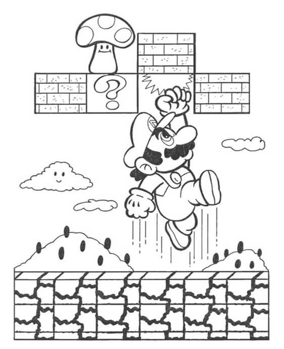 Free easy to print mario coloring page super mario coloring pages mario coloring pages coloring pages