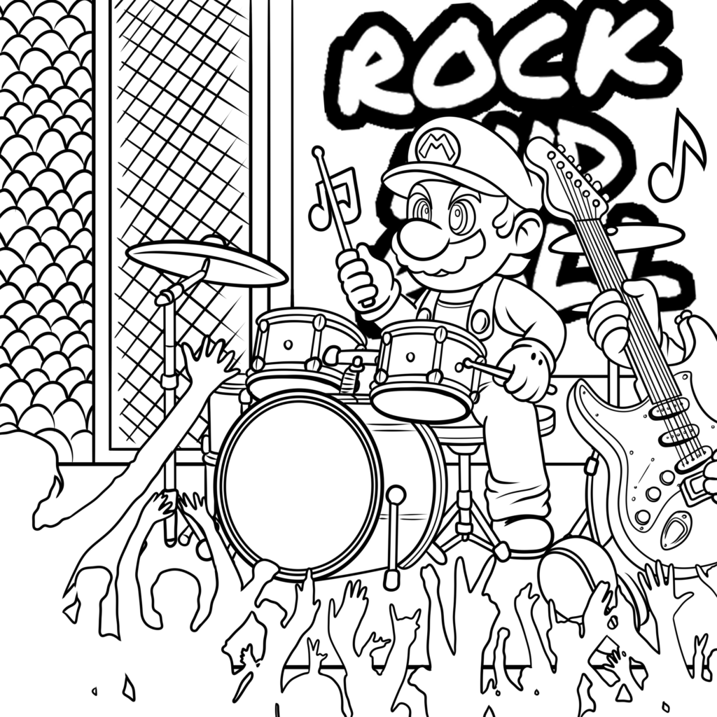 Awesome super mario bros coloring pages