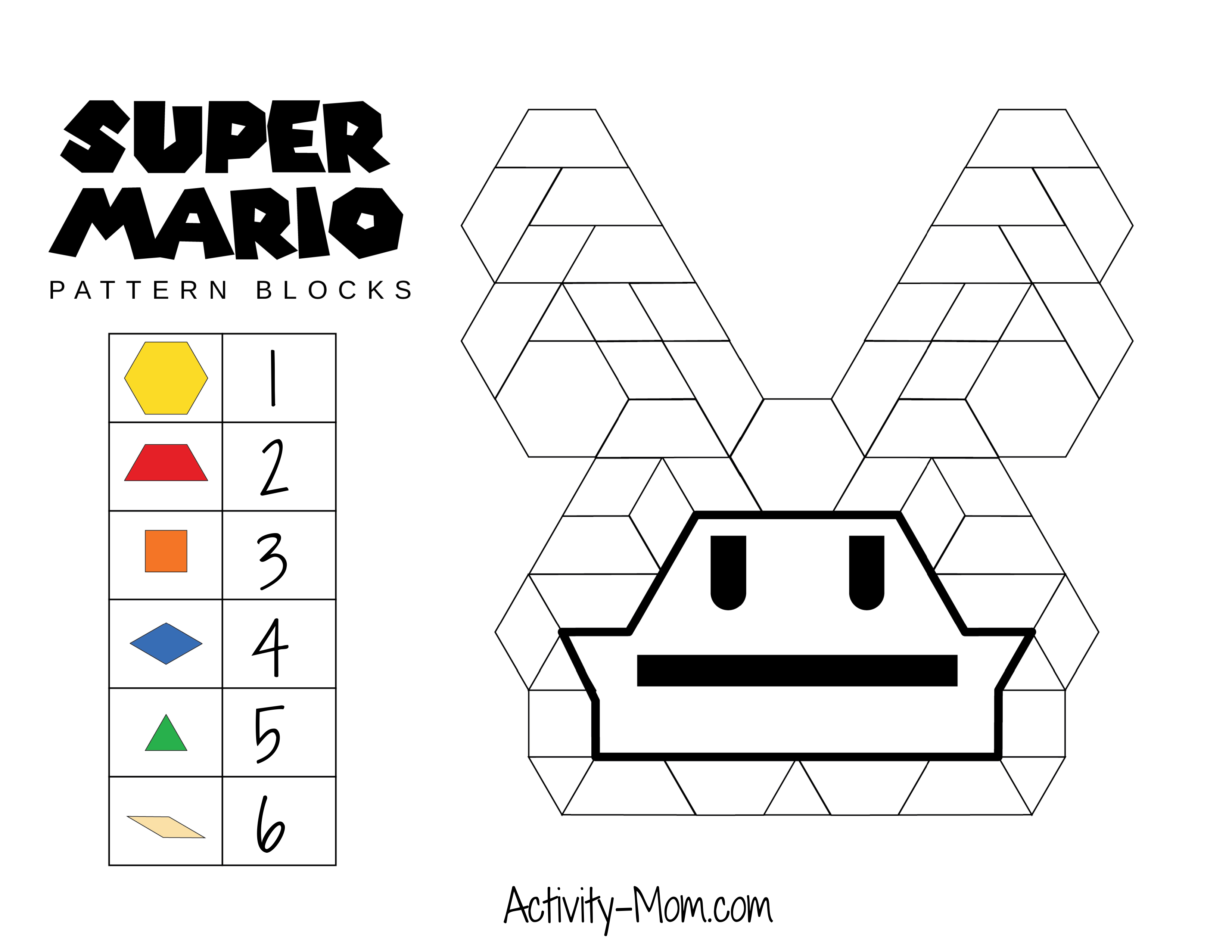 Super mario pattern block mats free