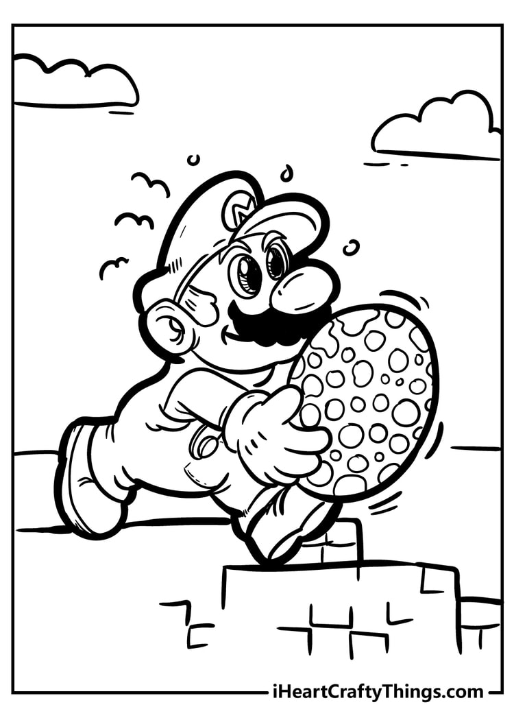 Super mario bros coloring pages free printables