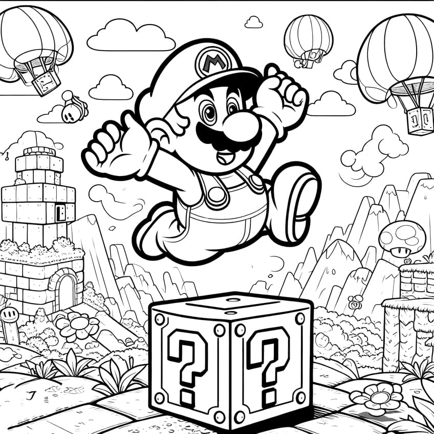 Super mario bros coloring pages