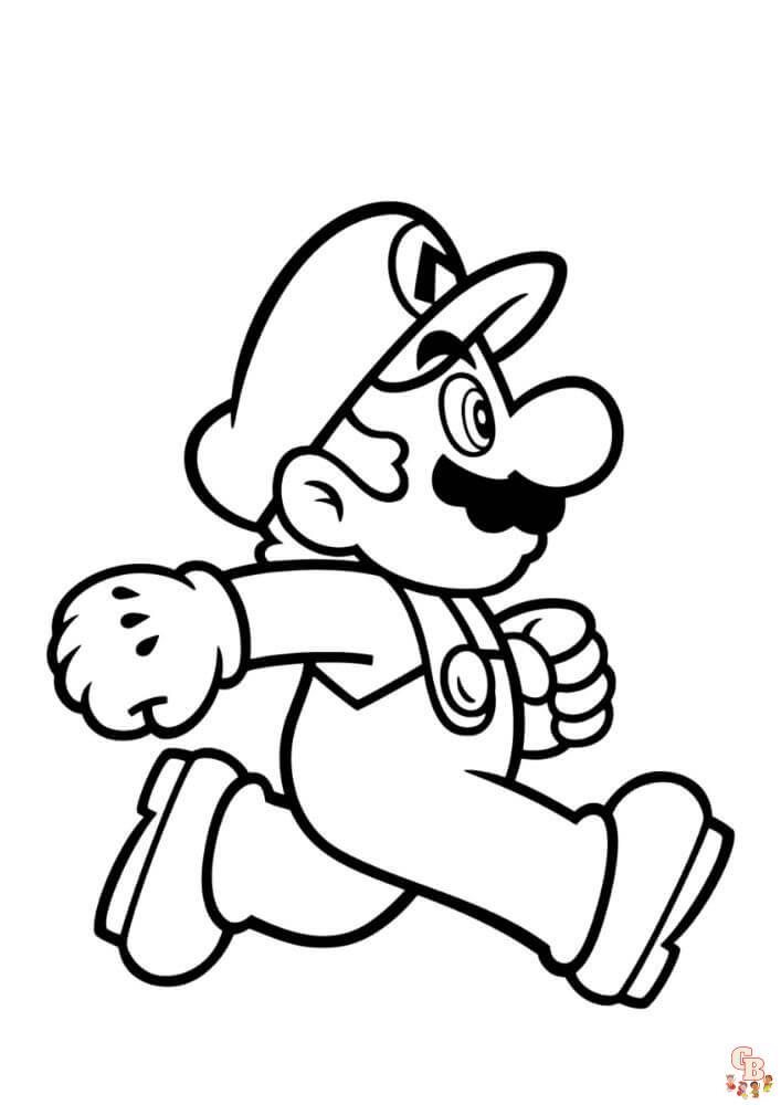 Free mario coloring pages printable for kids and adults