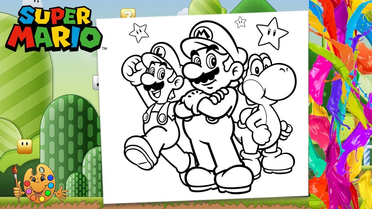 Coloring super mario bros