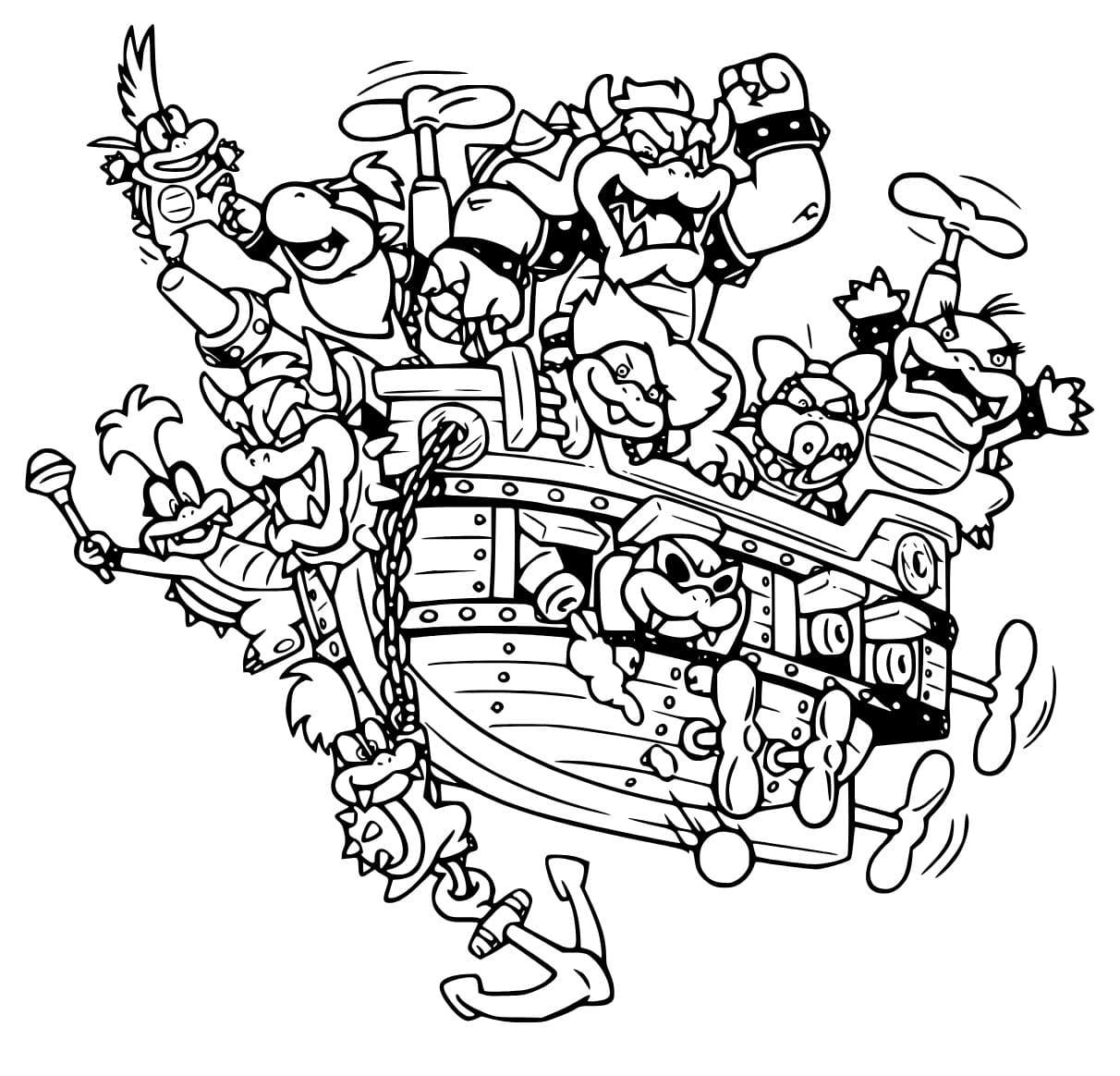 Koopalings image coloring page