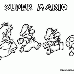 Super mario bros coloring pages printable for free download