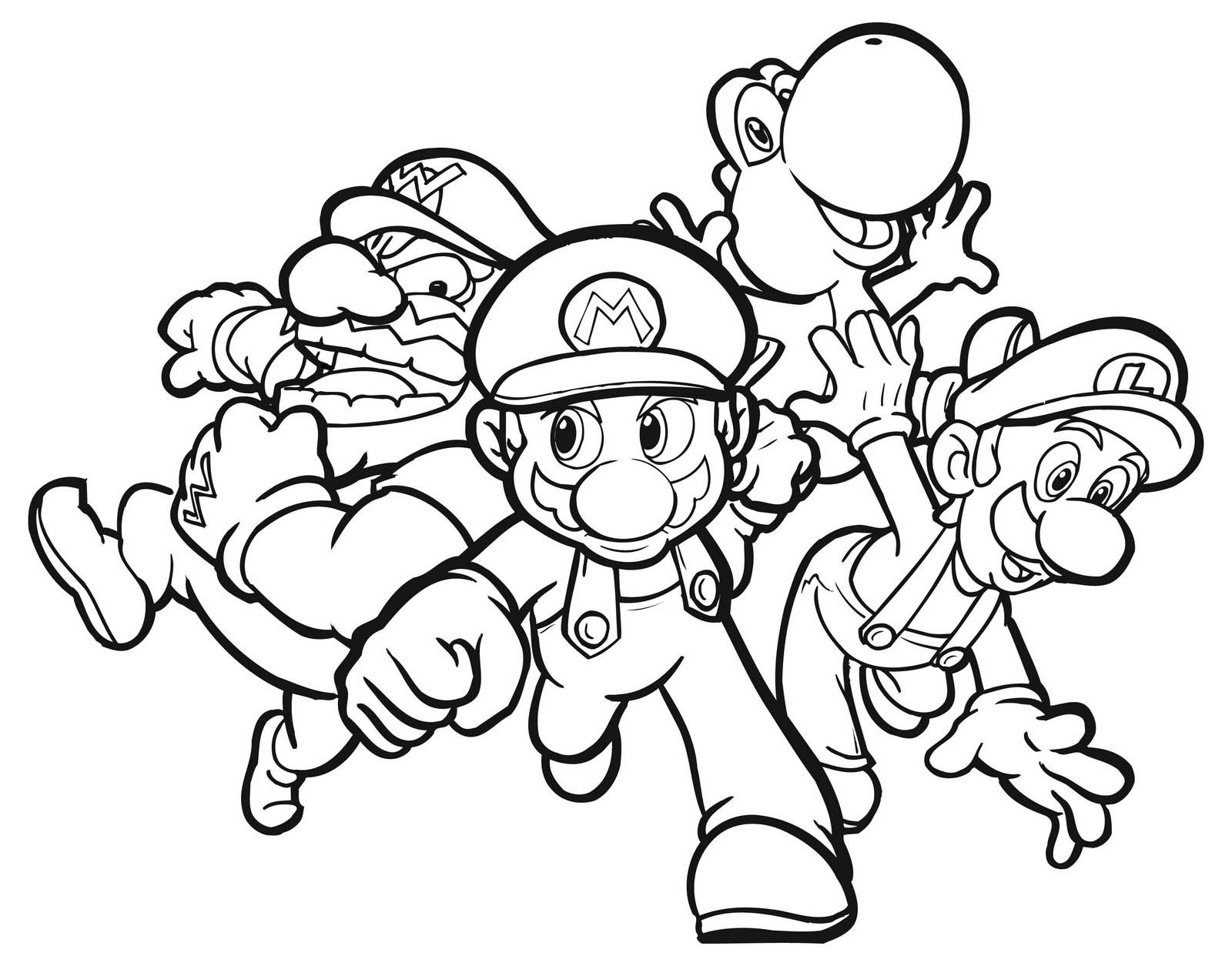 Free printable mario coloring pages for kids