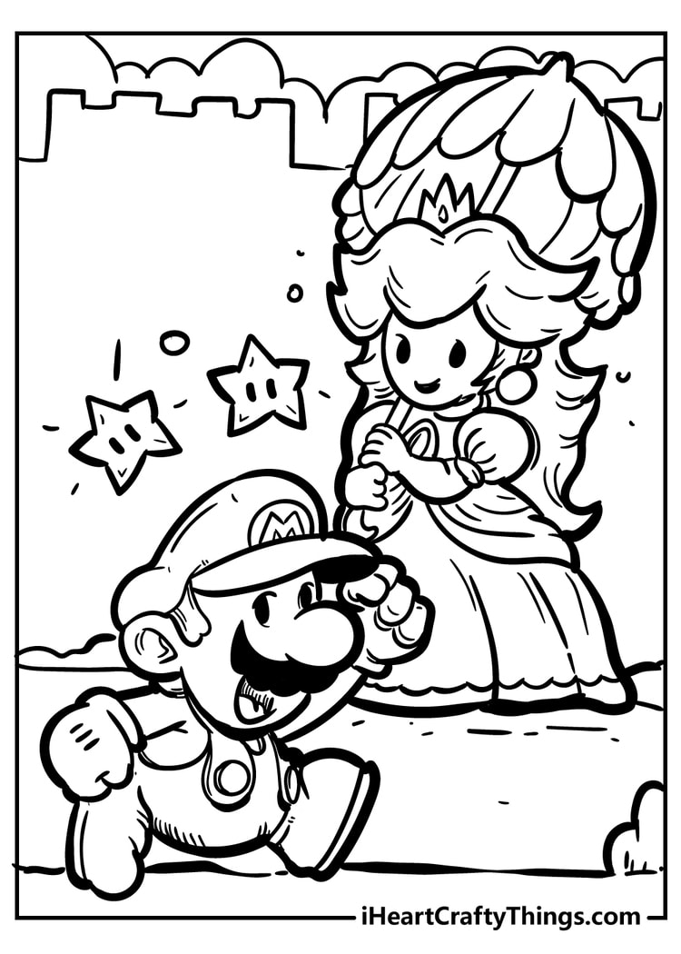 Super mario bros coloring pages free printables