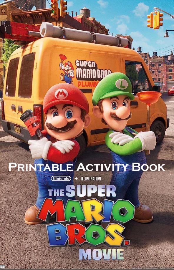 The super mario bros movie activity sheet printables and crafts â