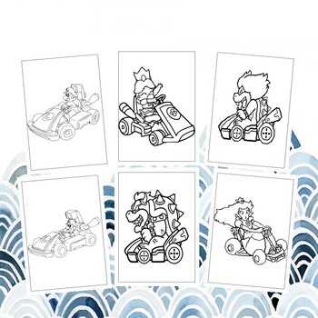 Mario kart coloring pages magic for kids where imagination takes the wheel