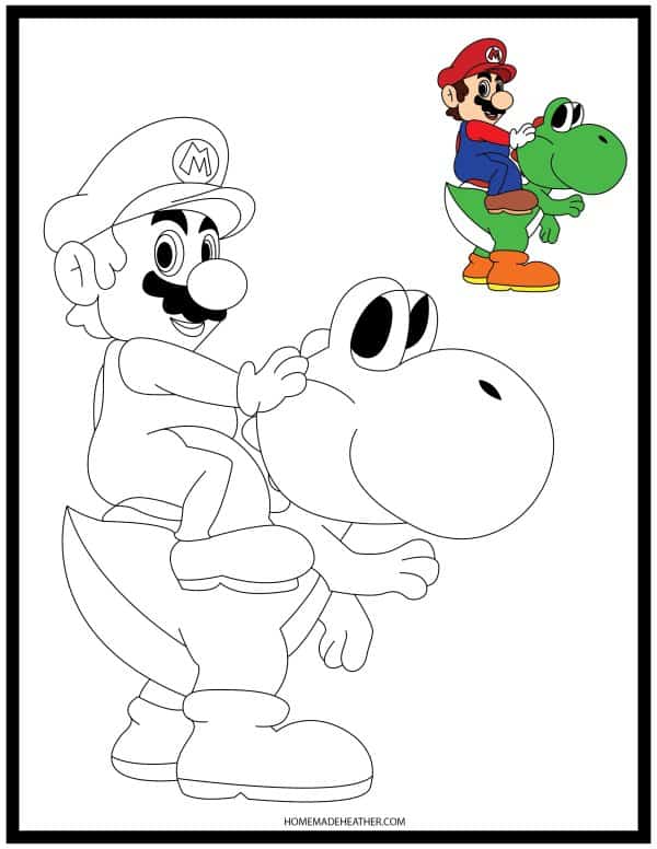 Free printable mario coloring pages homemade heather