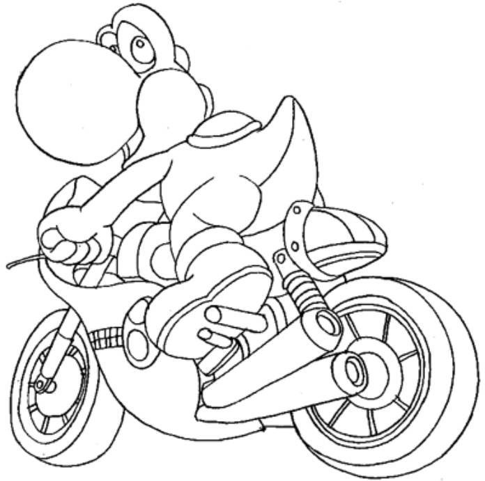 Mario kart coloring pages