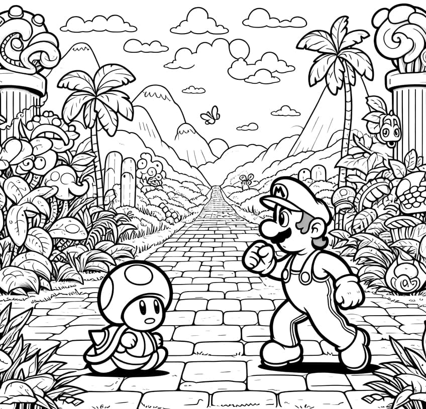 Super mario bros coloring pages