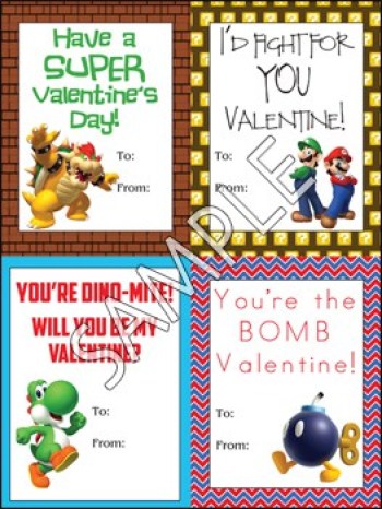 Super mario printable valentines