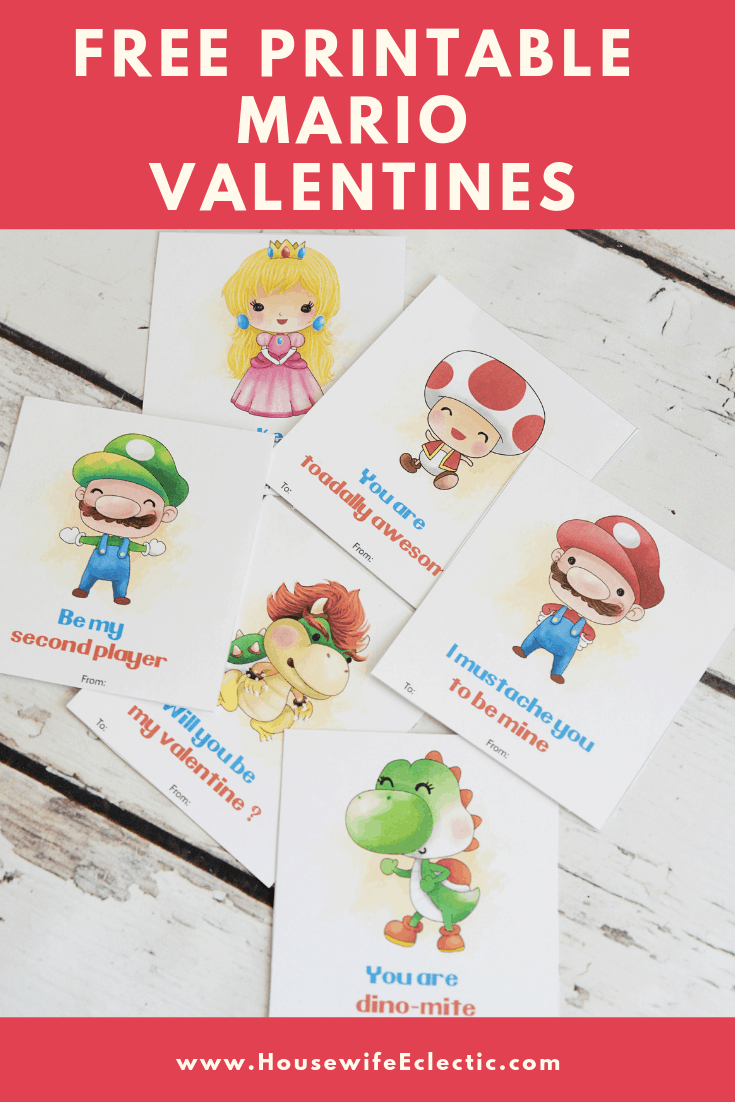 Free printable mario valentines