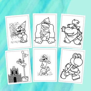 Printable super mario bros coloring pages for kids unleash creativity p