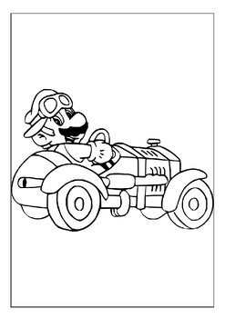 Mario kart coloring pages magic for kids where imagination takes the wheel