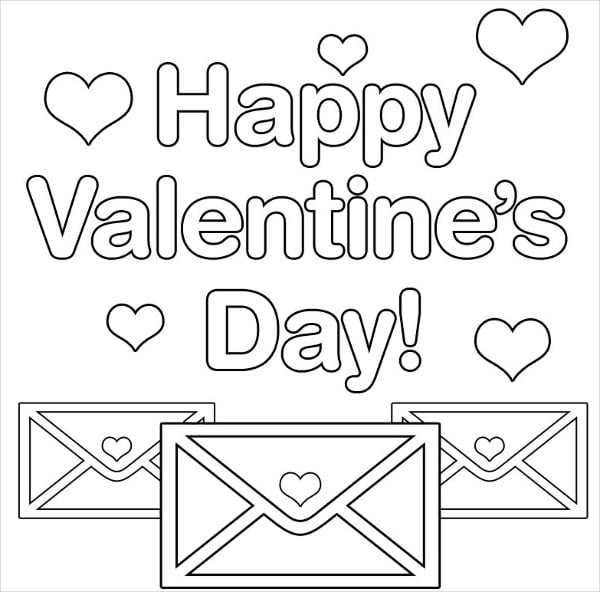 Valentines day coloring pages