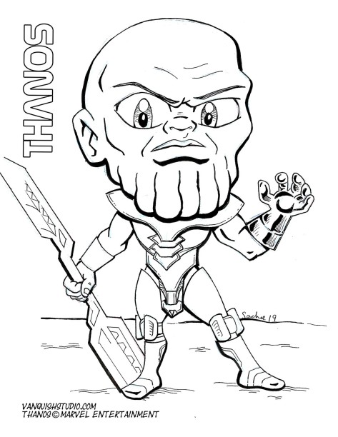 Thanos printable pages vanquish studio