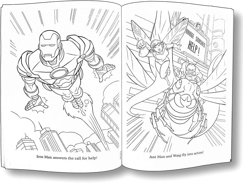 Marvel avengers gigantic coloring and activity book by bendon pages iron man hawkeye thor nick fury captain america unknown author books