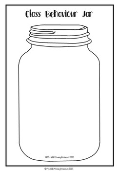 Blank mason jar template math behaviour chart sel back to school