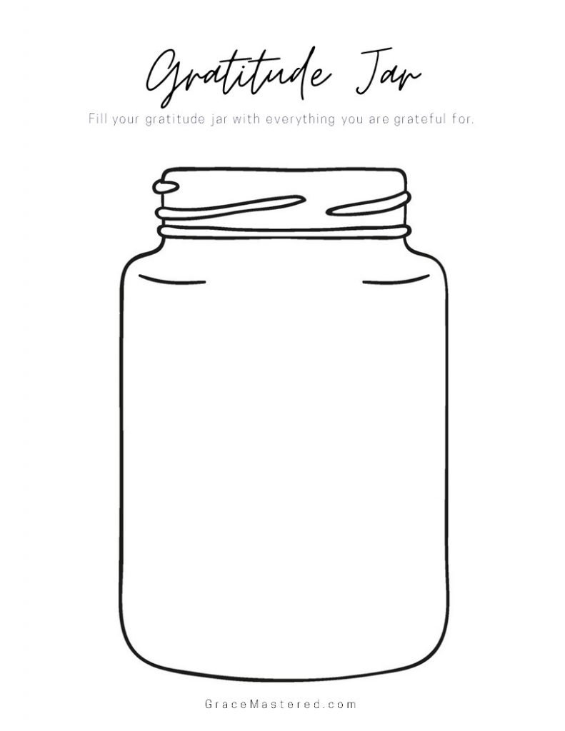 Gratitude jar printable worksheet ideas free printable