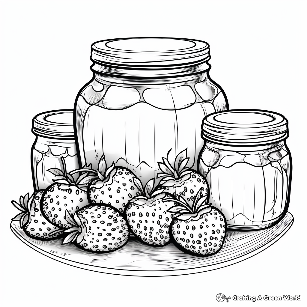 Jam and jelly coloring pages