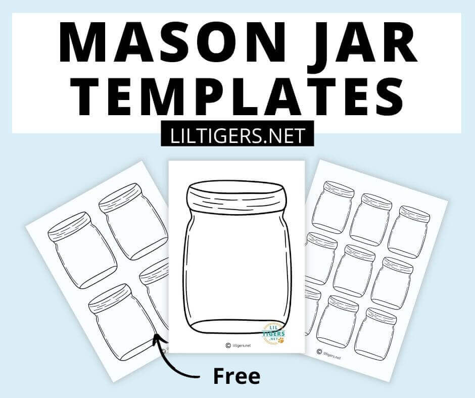 Free printable mason jar templates