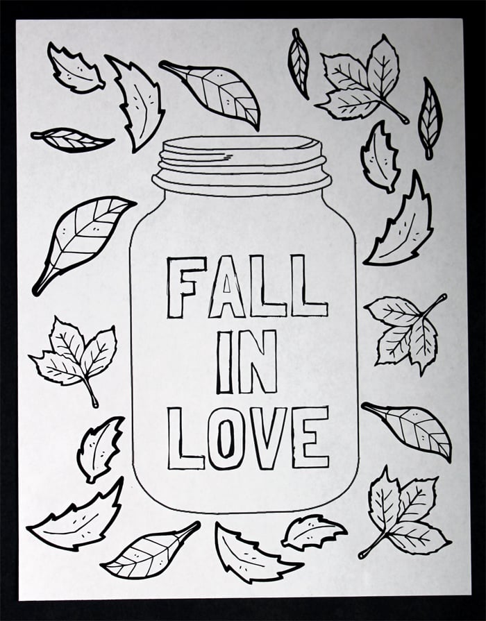 Mason jar coloring page