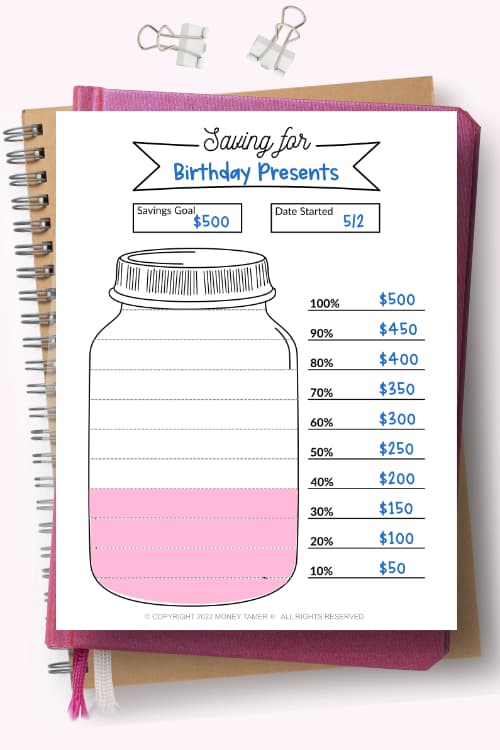 Mason jar savings tracker printable â money tamer