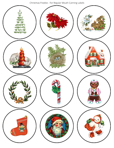 Free printable christmas mason jar labels