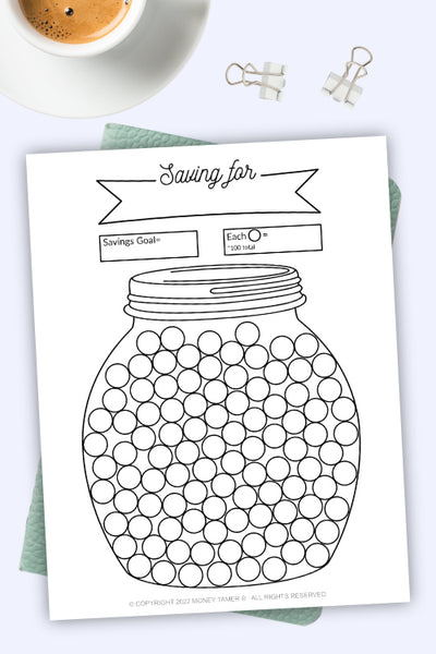 Savings jar printable â money tamer