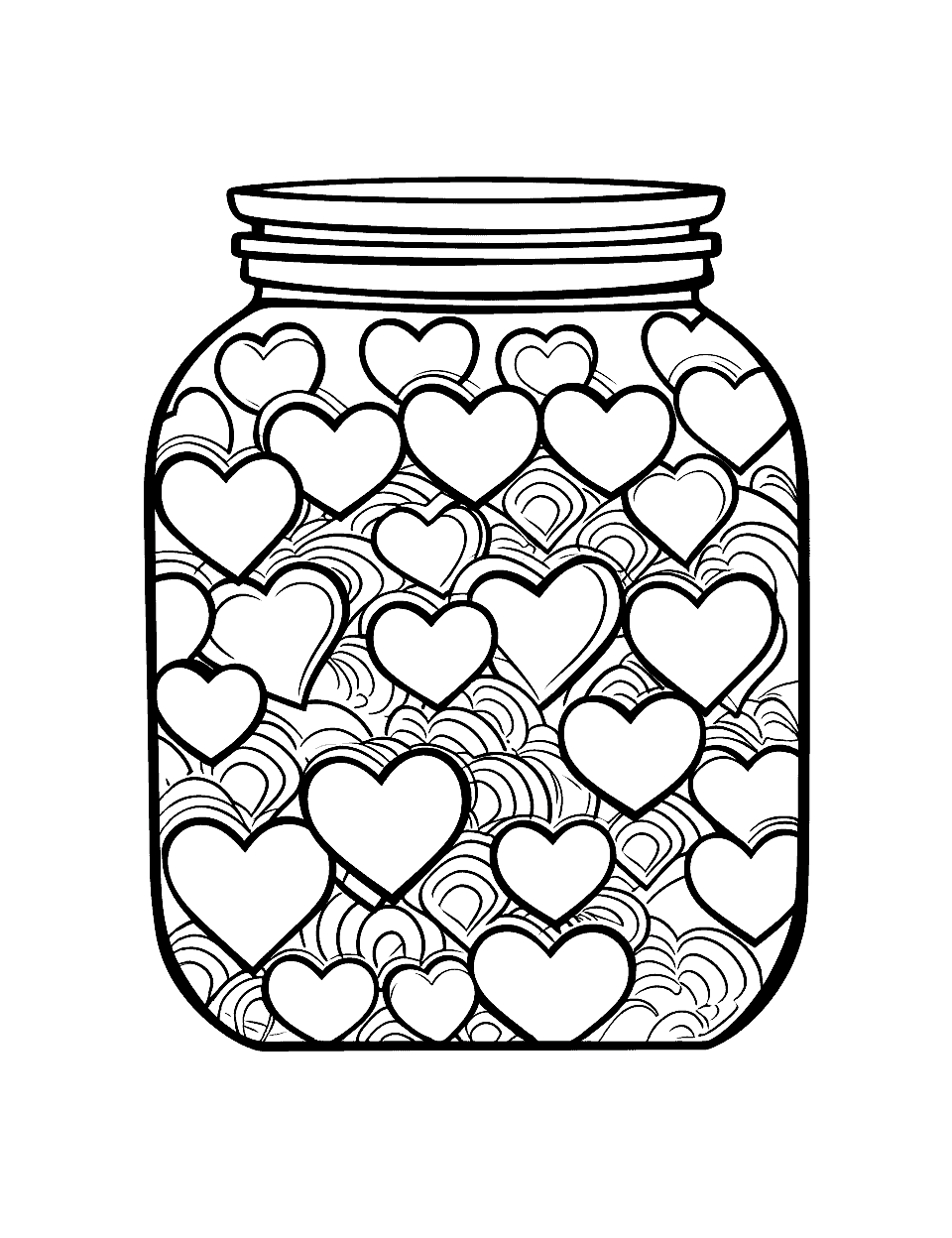 Heart coloring pages free printable sheets