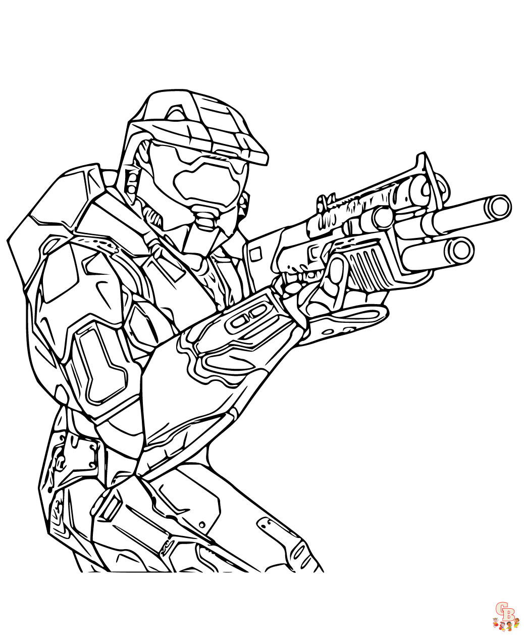 Printable master chief coloring pages free for kids and adults