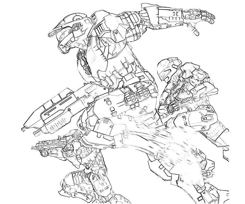 Free printable halo coloring pages for kids