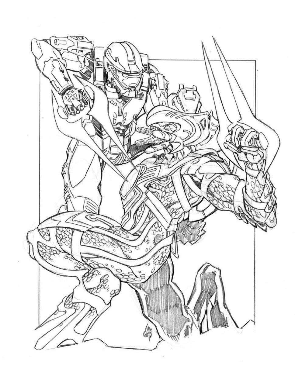 Halo coloring pages printable for free download