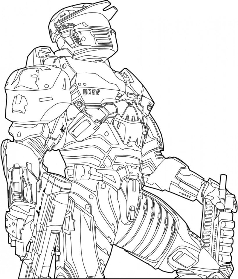 Halo coloring pages pictures free printable