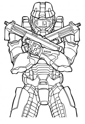 Free printable halo coloring pages for adults and kids