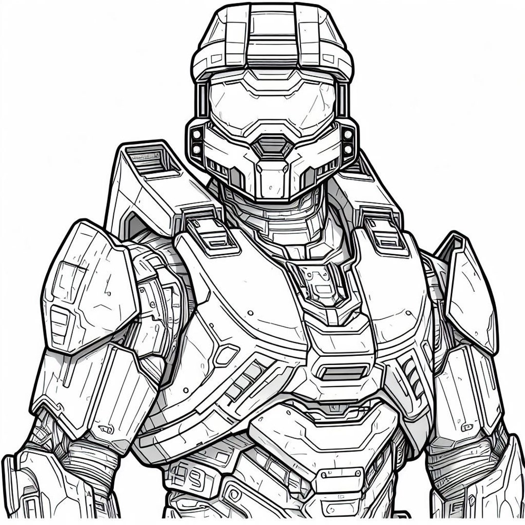 Master chief coloring pages download now