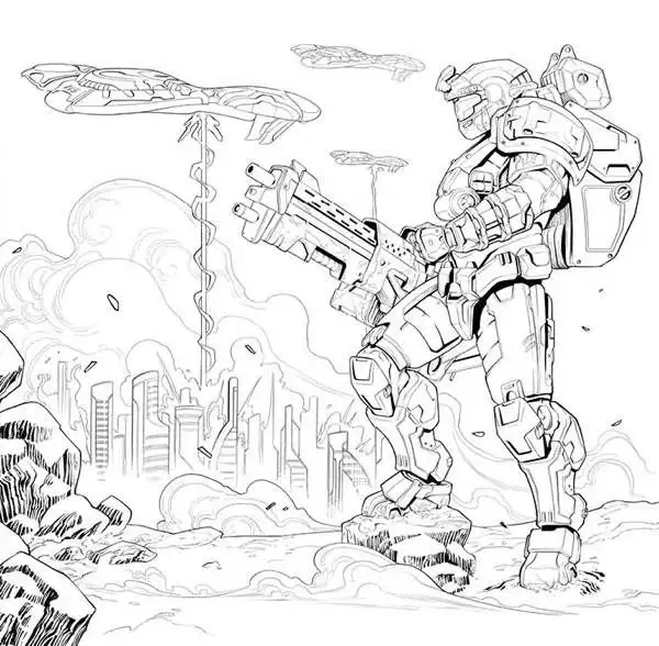 Halo adult coloring book tpb