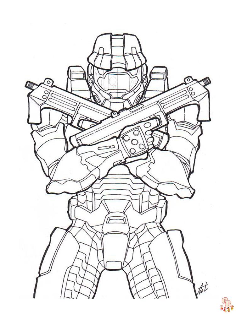 Find the best halo coloring pages for free printable fun