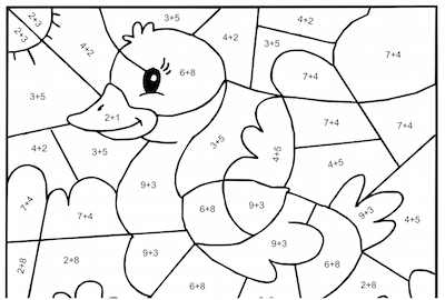 Addition coloring activities