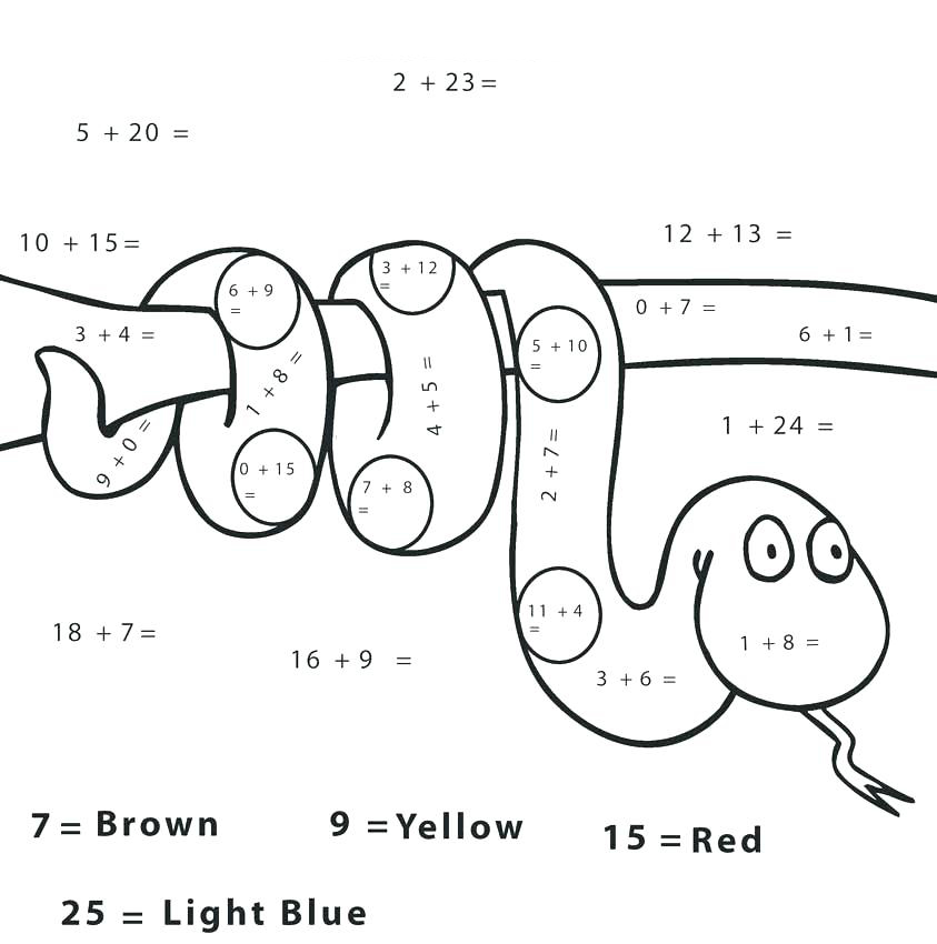 Math coloring pages