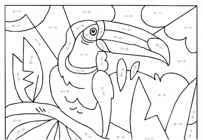 Addition coloring activities