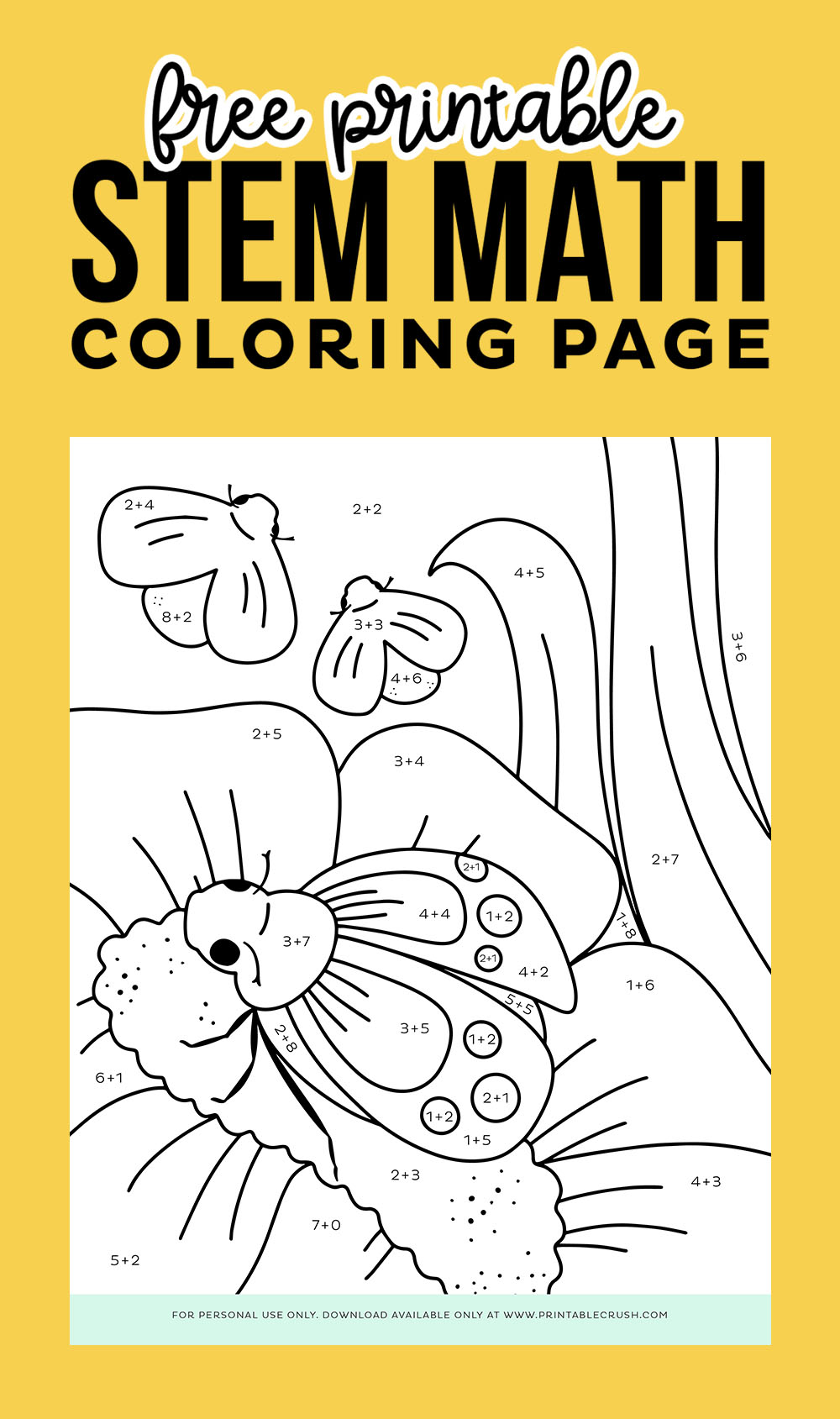 Stem math coloring worksheet