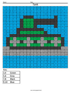 Math fact coloring