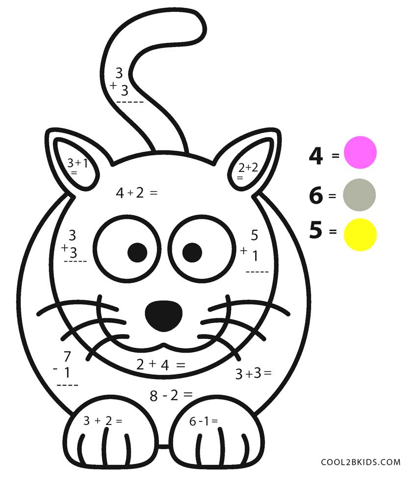 Free printable math coloring pages for kids